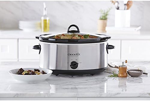 Crock-Pot 7 Quart Oval Manual Slow Cooker – Stainless Steel Select C641