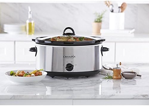 Crock-Pot 7 Quart Oval Manual Slow Cooker – Stainless Steel
