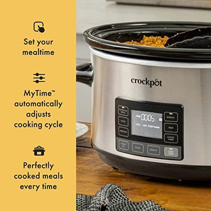 Crock-Pot 7 Quart Portable Programmable Slow Cooker with Timer Fresh C695