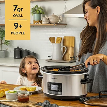 Crock-Pot 7 Quart Portable Programmable Slow Cooker with Timer Fresh C695