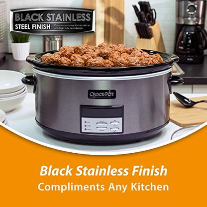 Crock-Pot 8 Quart Programmable Slow Cooker with Auto Warm Reserve C653