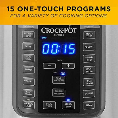 Crock-Pot Express Crisp 8 Quart 10-in-1 Pressure Cooker Plus C620