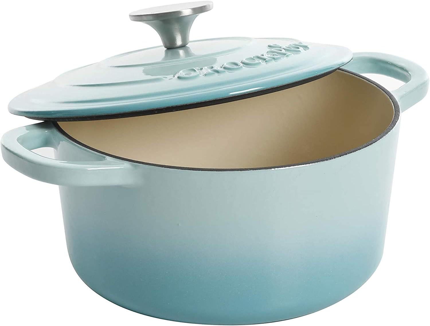 Crock-Pot 3 Quart Enameled Cast Iron Dutch Oven – Aqua