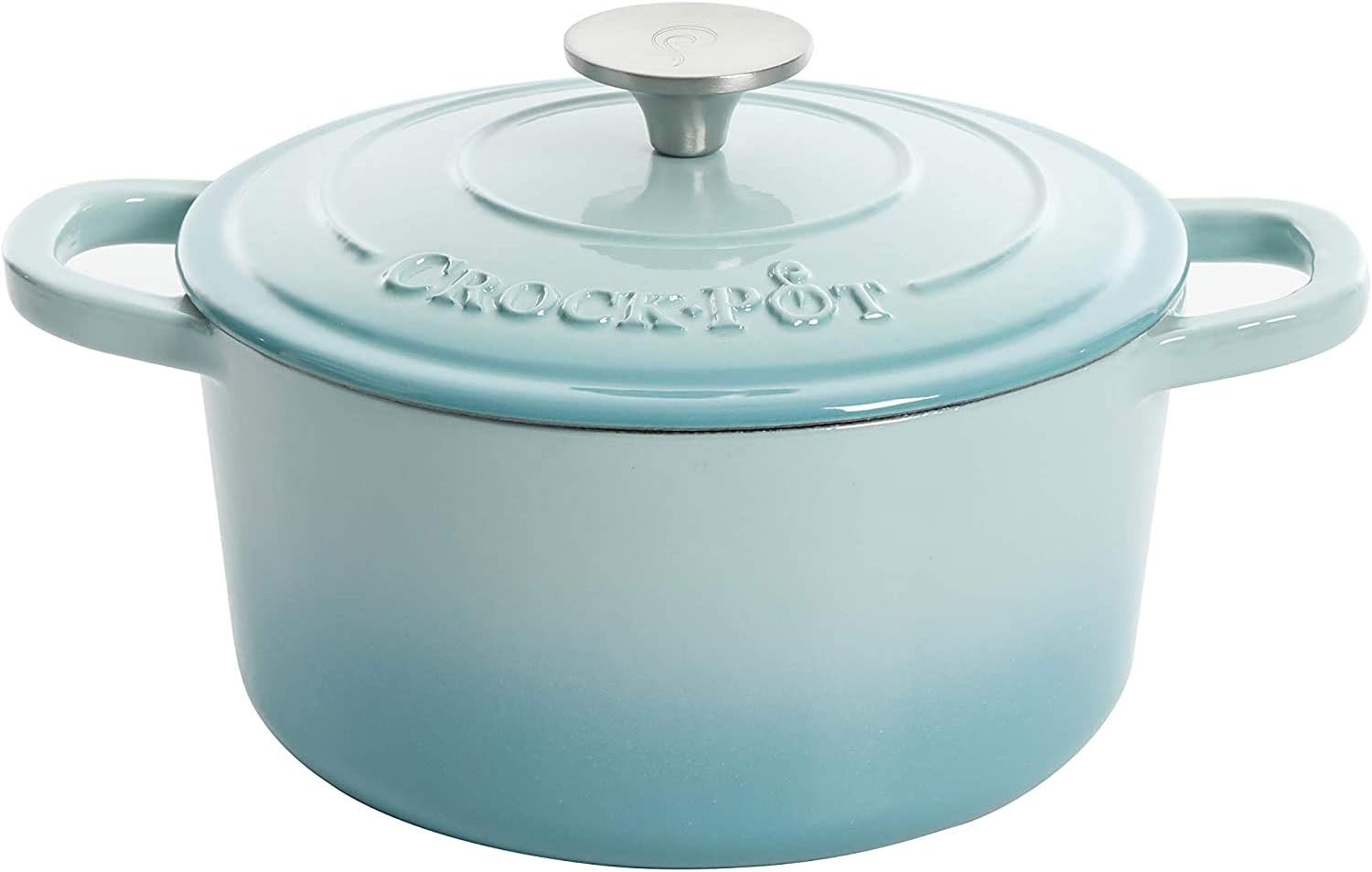 Crock-Pot 3 Quart Enameled Cast Iron Dutch Oven – Aqua