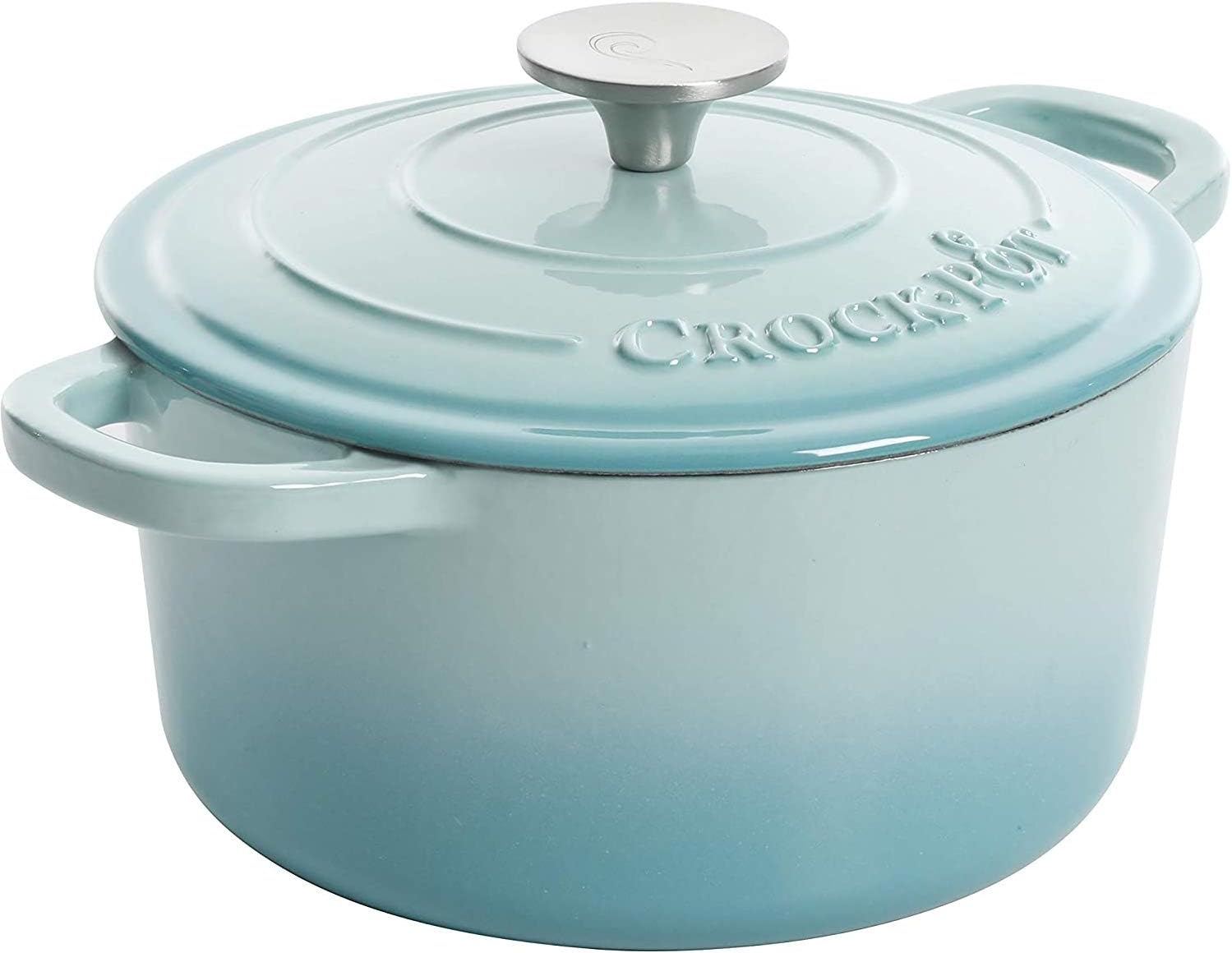 Crock-Pot 3 Quart Enameled Cast Iron Dutch Oven – Aqua